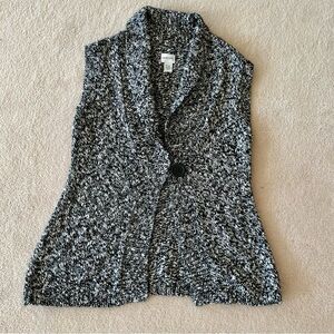 Chico's Black and White Women's Sweater Vest